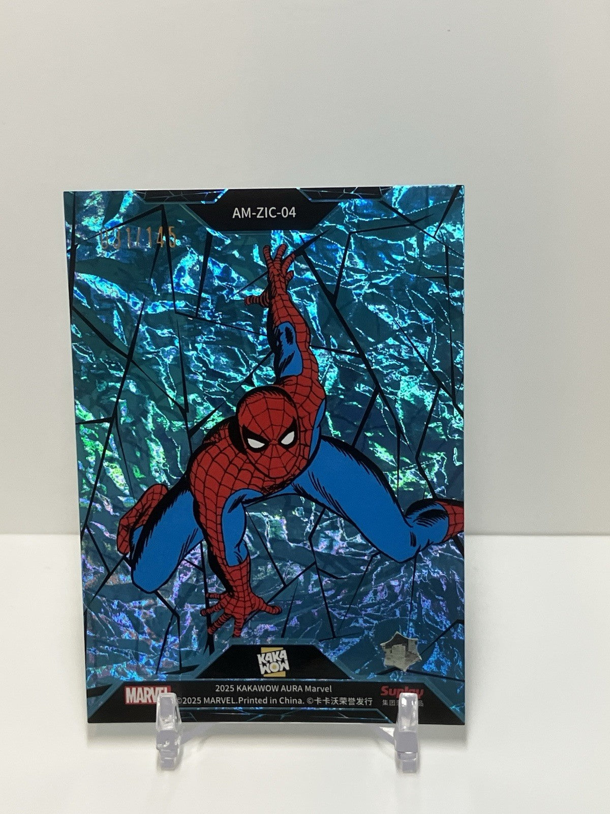 2025 Kakawow Aura Marvel, AM-ZIC-04, Spider Man, Blue, 31/145