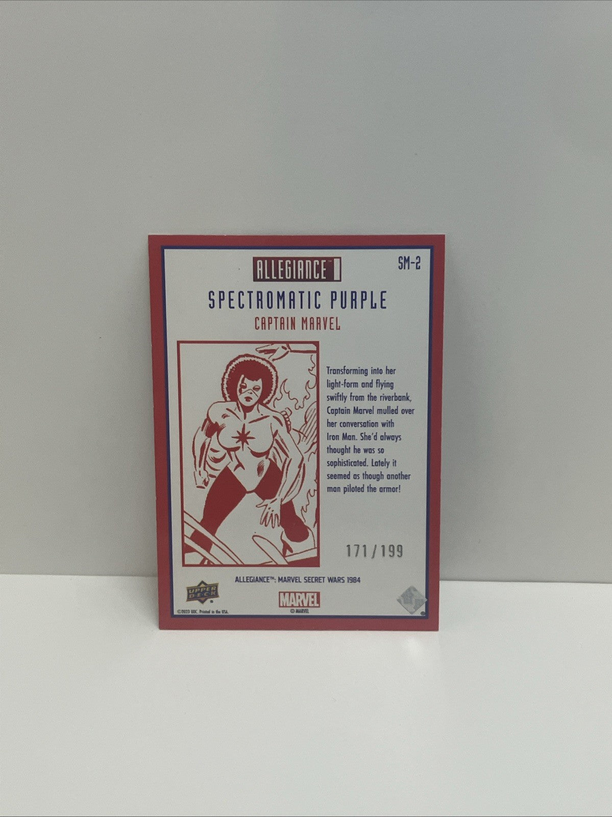 2024 marvel allegiance secret wars, Captain marvel, Spectromatic Purple, 171/199