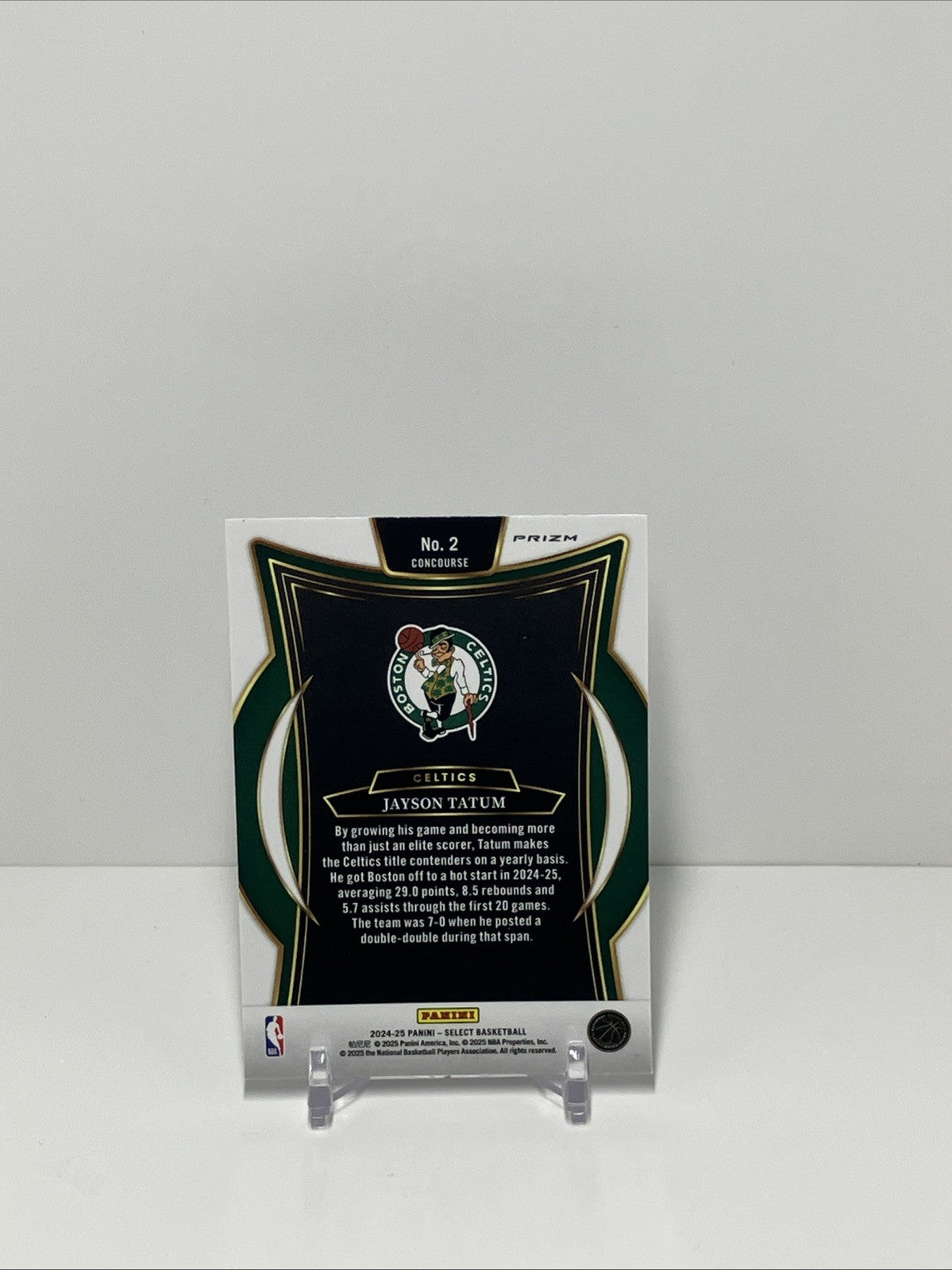 2024/25 Panini Select, Celtics, #2, Jayson Tatum, Concourse Cracked Ice