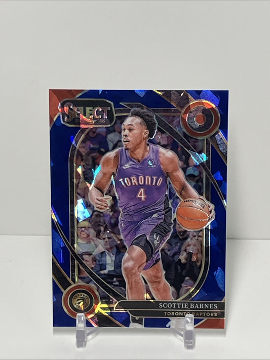 2024/25 Panini Select, Raptors, #219, Scottie Barnes, Courtside Cracked Ice