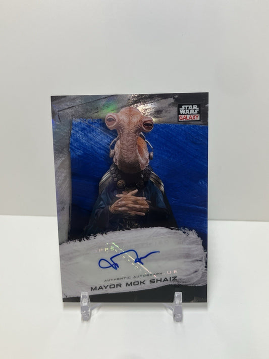 2022 Topps Star Wars Galaxy Chrome, GA-JR0, Mayor Mok Shaiz, Autograph