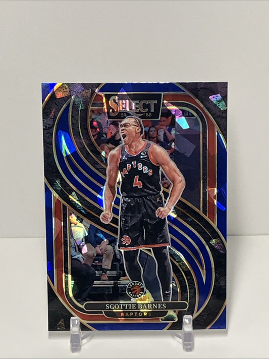 2024/25 Panini Select, Raptors, #125, Scottie Barnes, Premier Level Cracked Ice