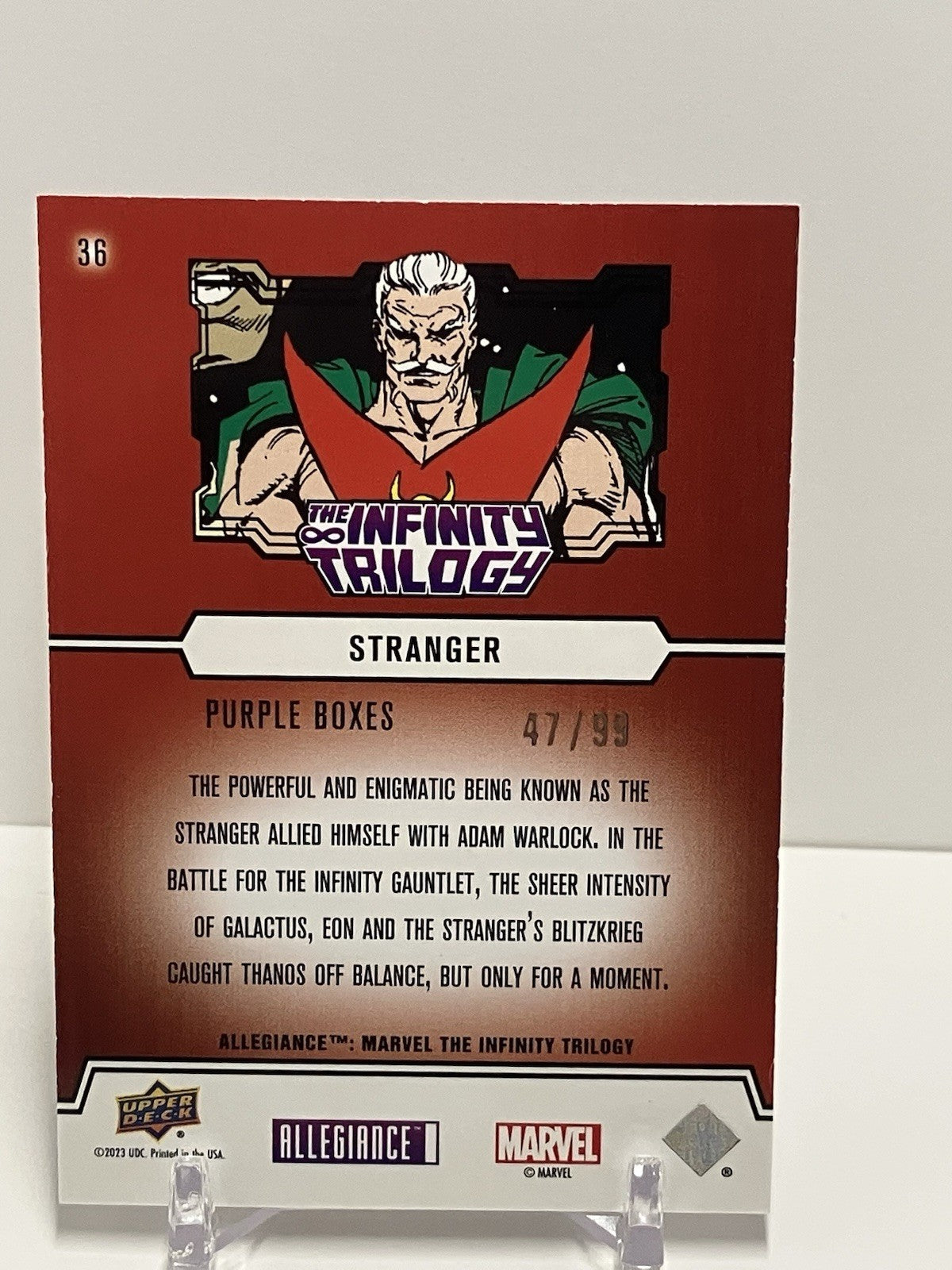 2024 marvel allegiance secret wars, Stranger, Purple Boxes, 47/99