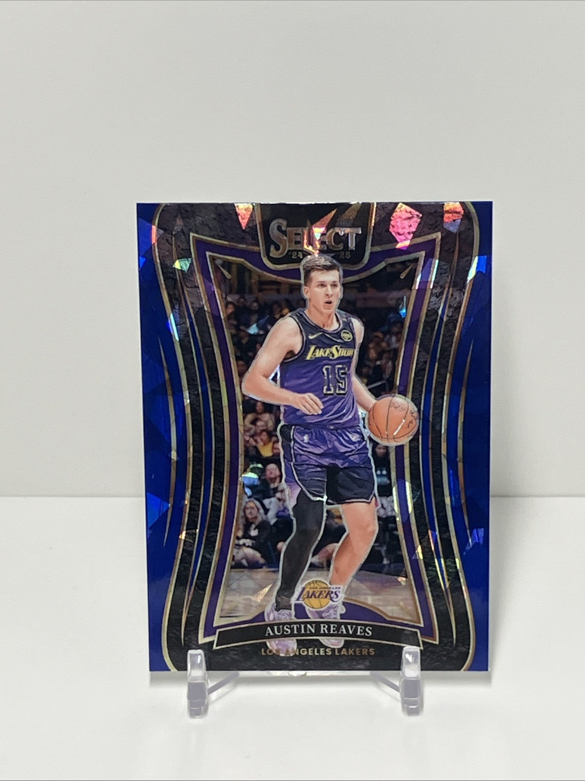 2024/25 Panini Select, Lakers, #320, Austin REaves, Mezzanine Cracked Ice
