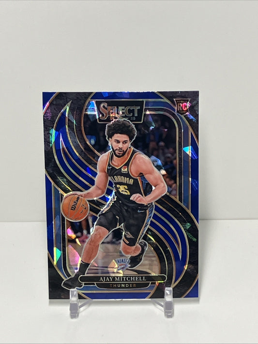 2024/25 Panini Select, Thunder, #194, Ajay Mitchell, Premier Level Cracked Ice