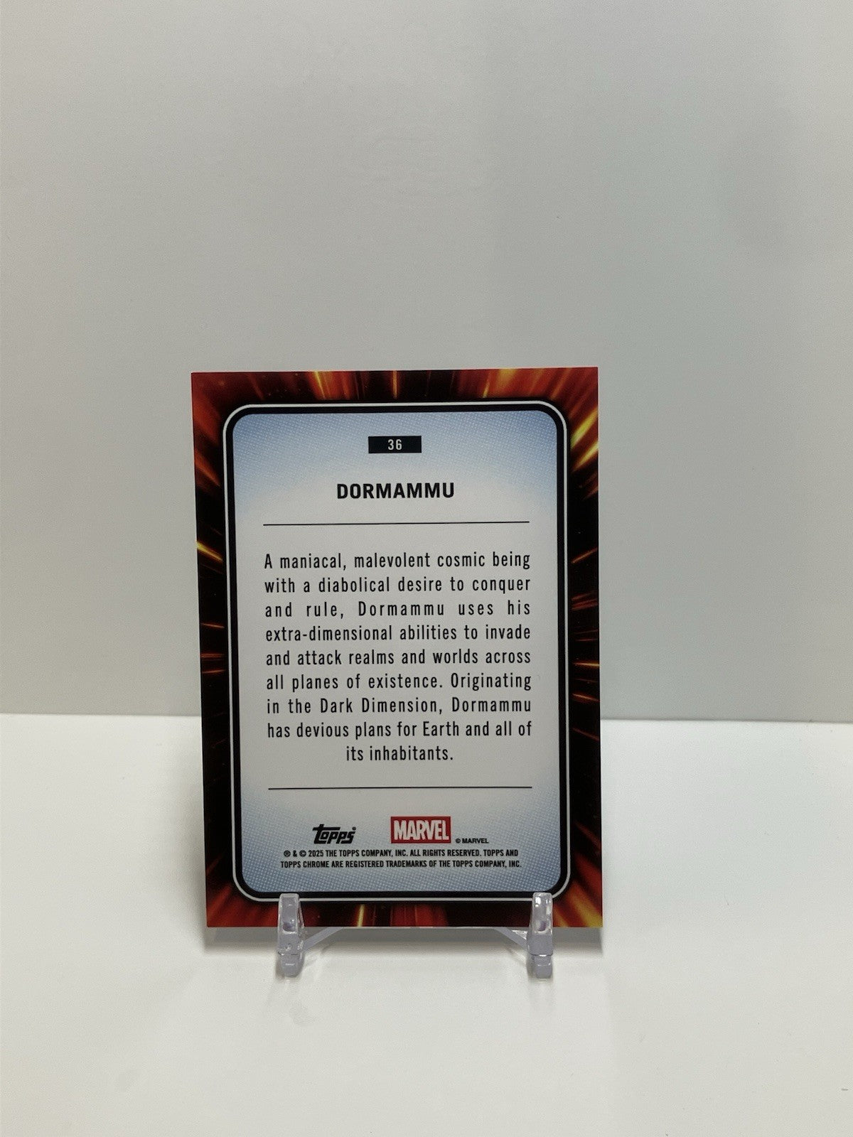 2025 Topps Marvel Chrome, #36, Dormammu, 15/75, Purple Shimmer