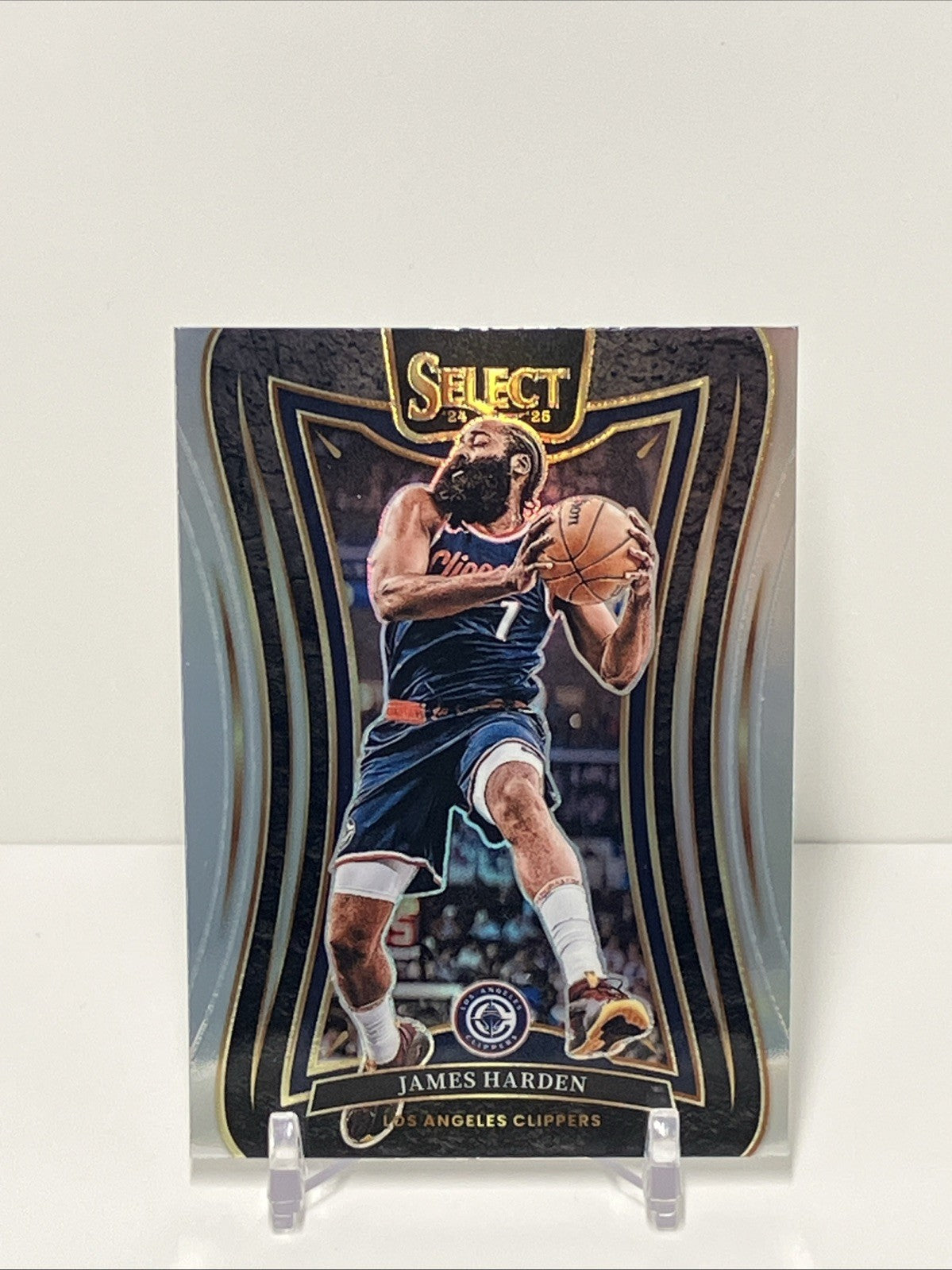 2024/25 Panini Select, Clippers, #351,  James Harden, Mezzanine Cracked Ice