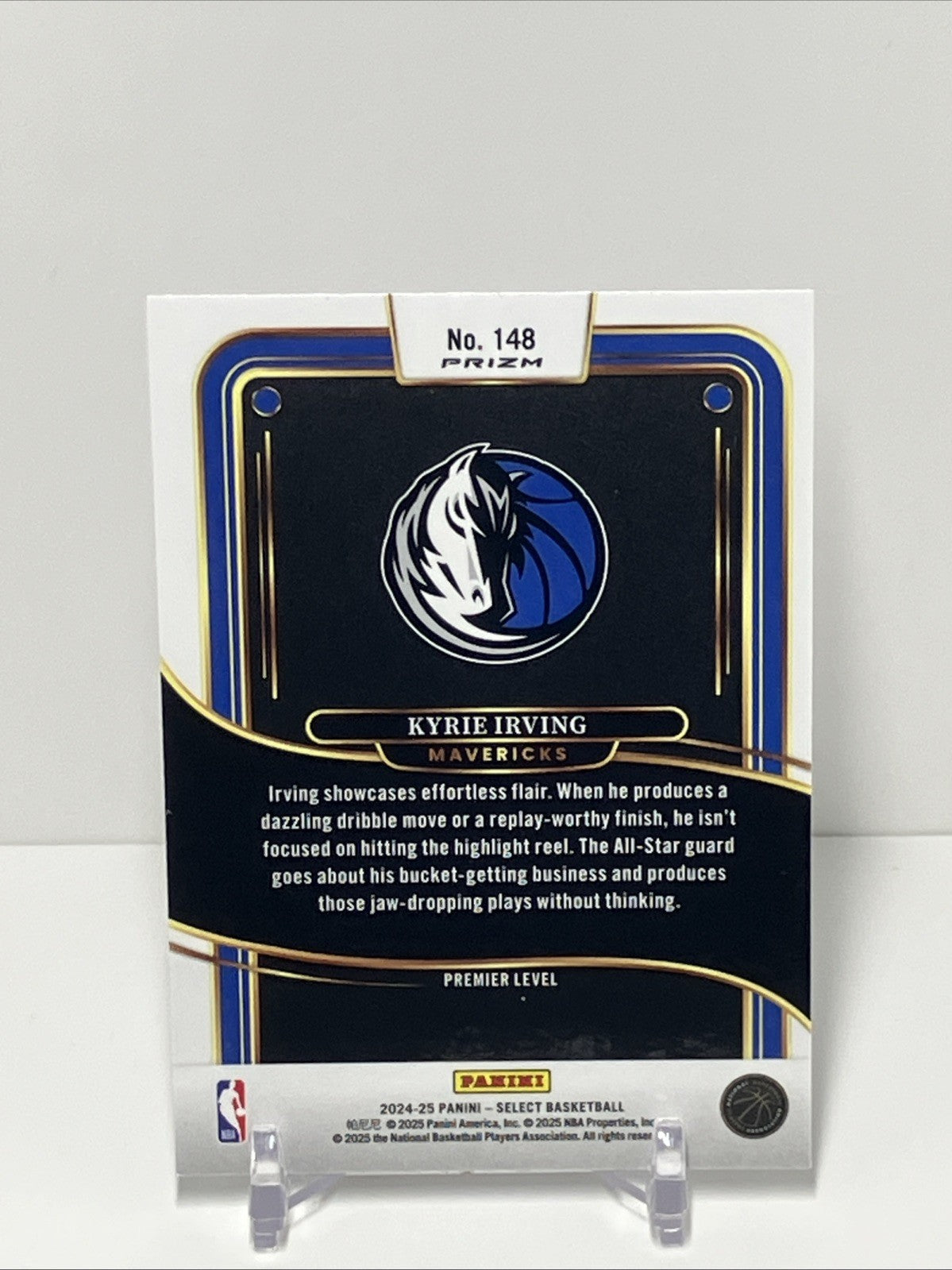 2024/25 Panini Select, Mavericks, #148, Kyrie Irving, Premier Level Cracked Ice