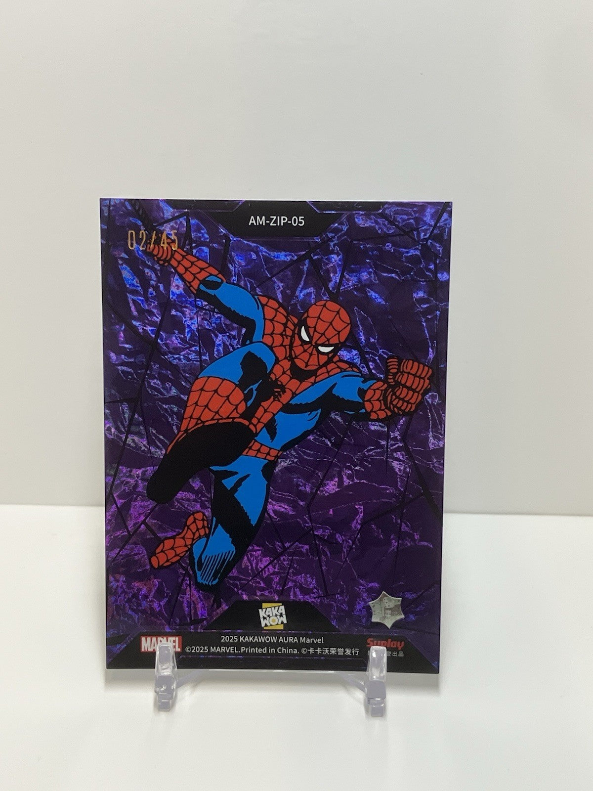 2025 Kakawow Aura Marvel, AM-ZIP-05, Spider Man, Purple, 02/45