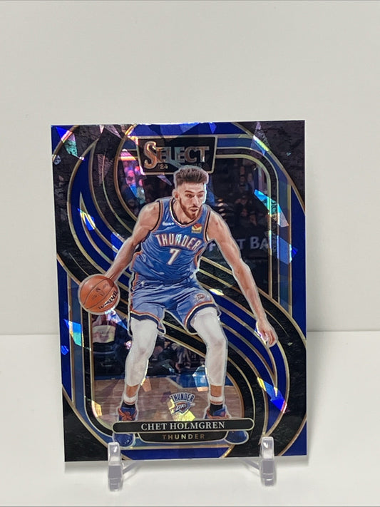 2024/25 Panini Select, Thunder, #128, Chet Holgren, Premier LEvel Cracked Ice