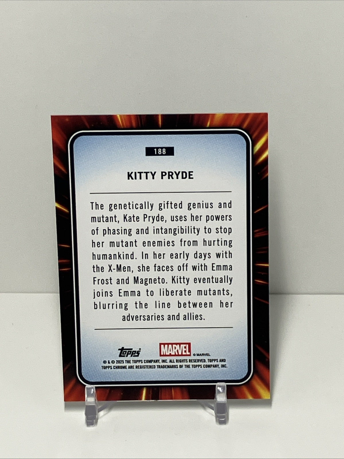 2025 Topps Marvel Chrome, #188, Kitty Pride, Black Spider-web 150/199