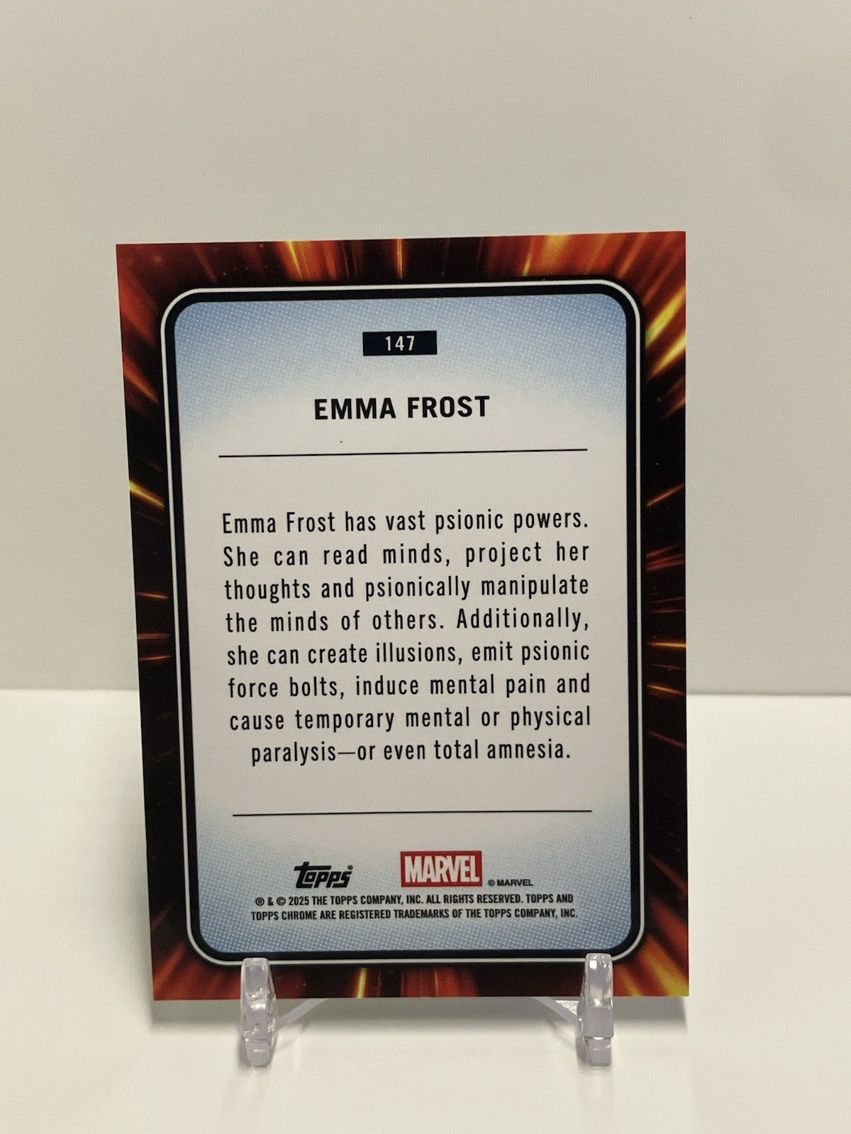 2025 Topps Marvel Chrome, #147, Emma Frost, 038/199, Blue/Green