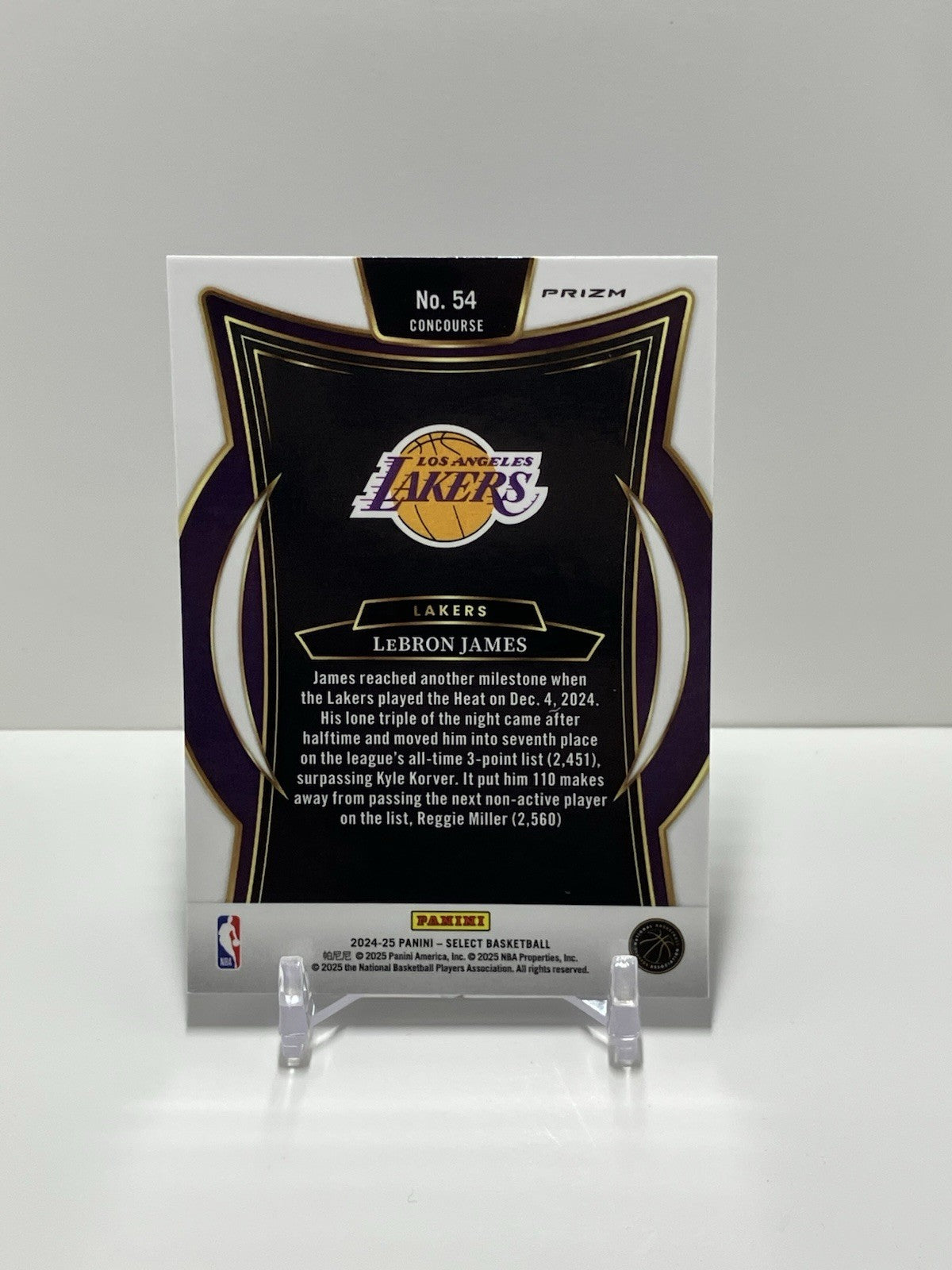 2024/25 Panini Select, Lakers, 54, Lebron James, Concourse Blue Prizm