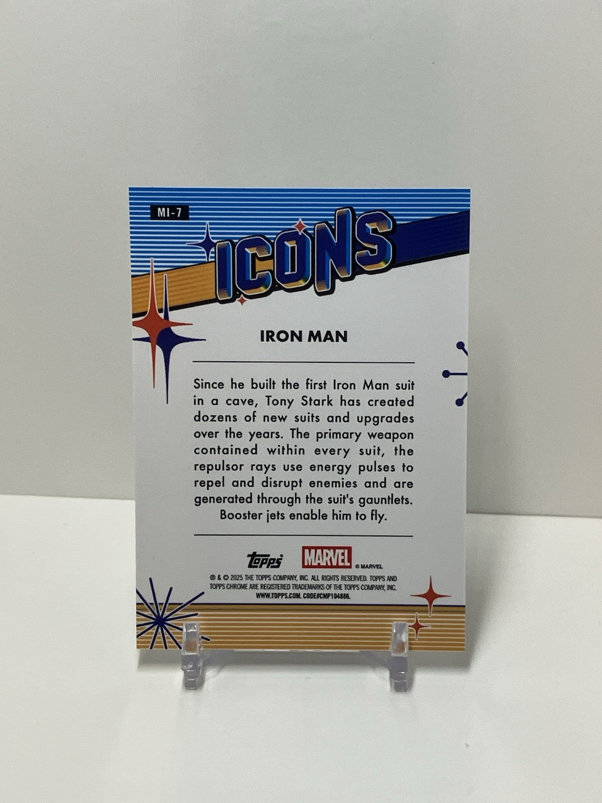 2025 Topps Marvel Chrome, MI-7, Iron Man, Icons