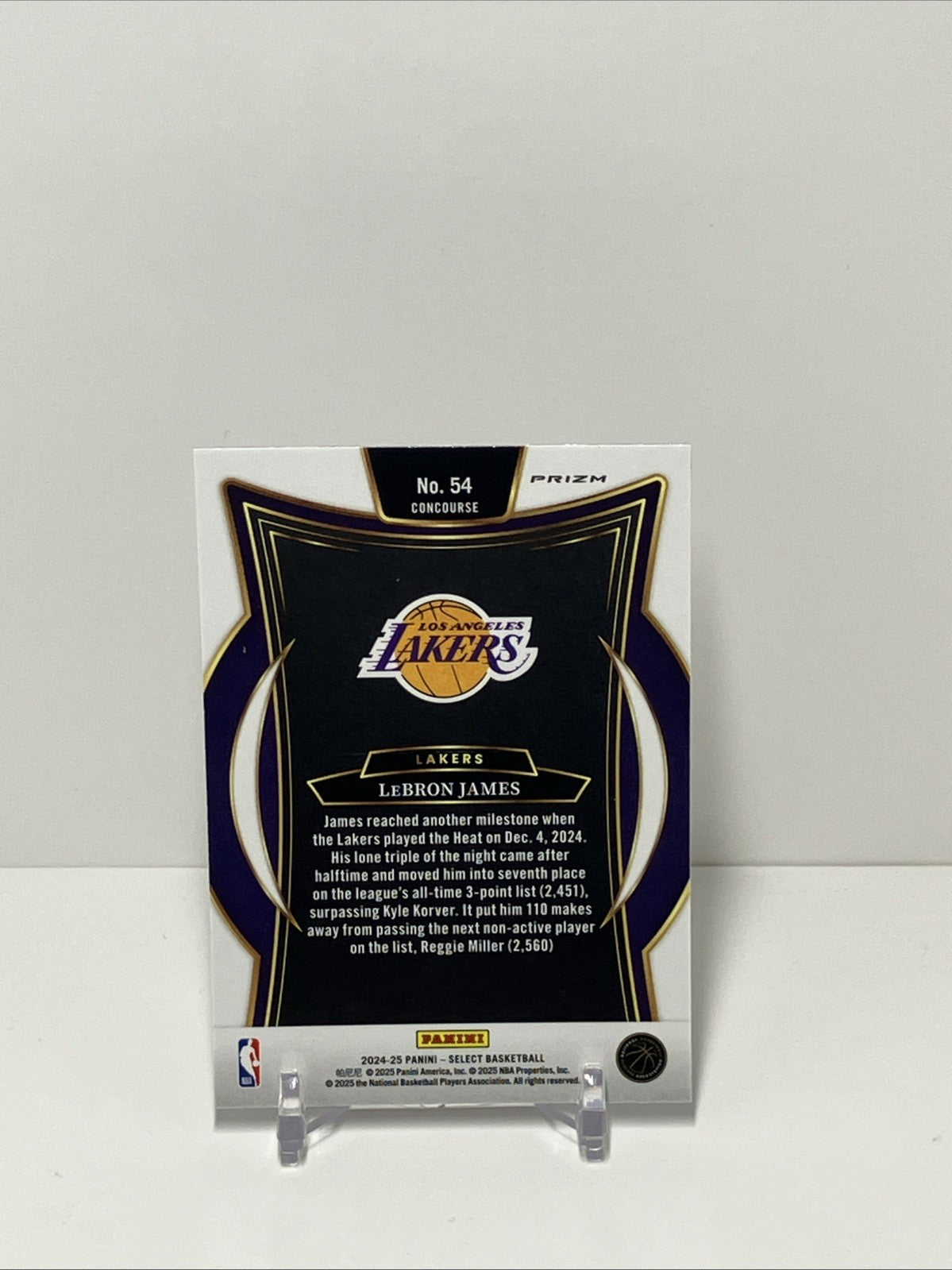 2024/25 Panini Select, Lakers, #54, Lebron James, Concourse Prizm
