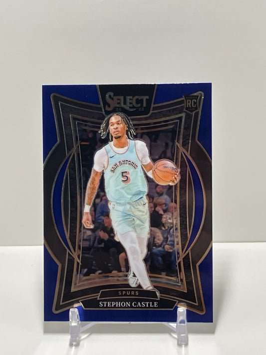 2024/25 Panini Select, Spurs, 72, Stephon Castle, Concourse Blue