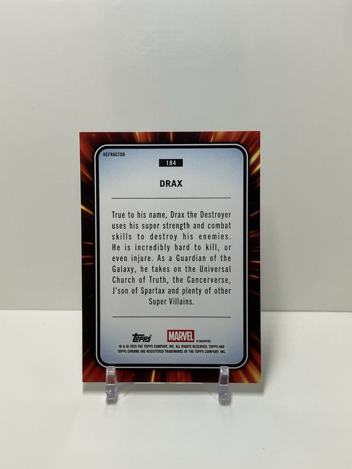 2025 Topps Marvel Chrome,#184, Drax, Silver Refractor