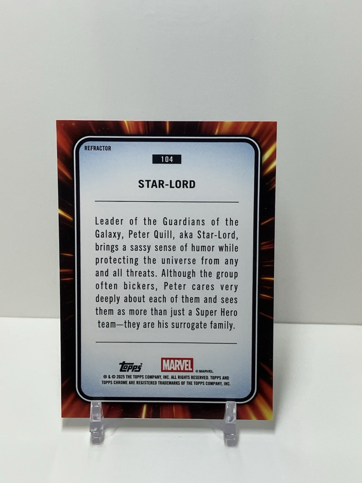 2025 Topps Marvel Chrome,#104,Star Lord, Silver Refractor